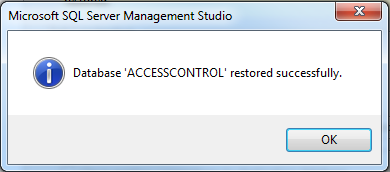 Restore Successful Window