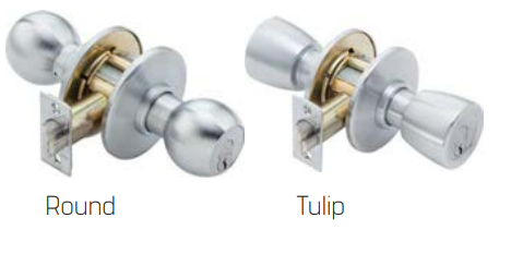 Image of the 8K round and tulip style knobs.